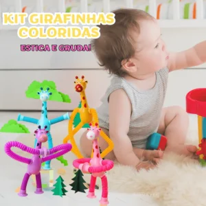 Girafinhas Criativas Estica e Gruda Com Luz De LED