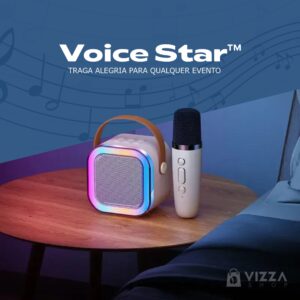 VOICE STAR™ - Caixa Bluetooth + Karaokê
